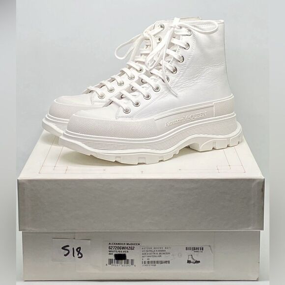 Alexander McQueen Tread Slick Leather Boot size 40 - Picture 13 of 15